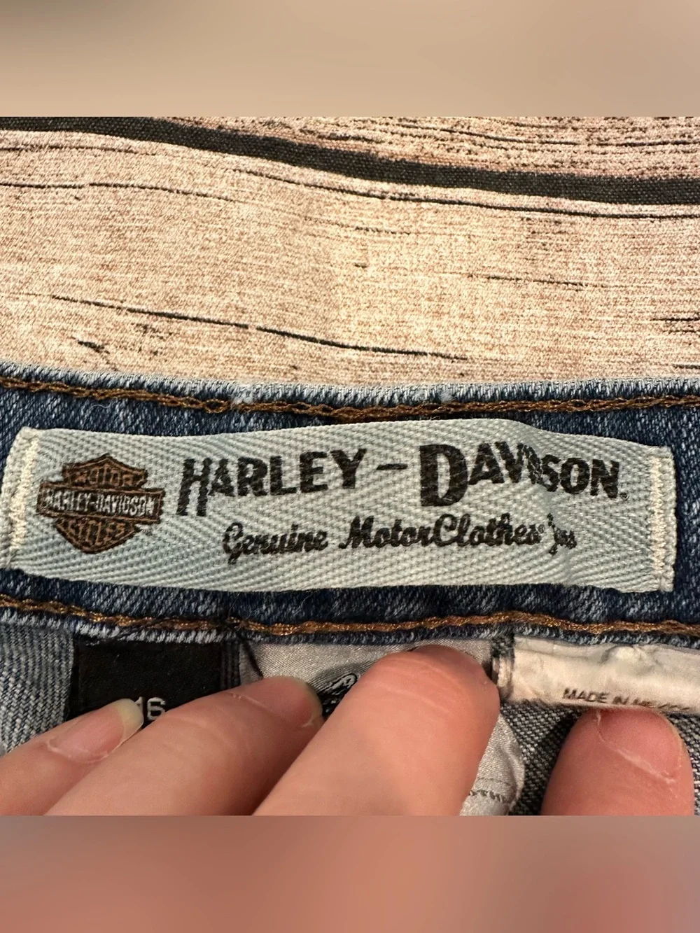 Harley Davidson Classic Women's Medium Wash Blue Bootcut Jeans Size 16